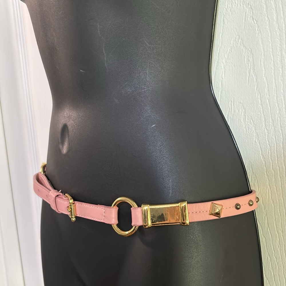 Banana Republic pink leather studded belt, size XS. RN#54023. - Picture 10 of 13